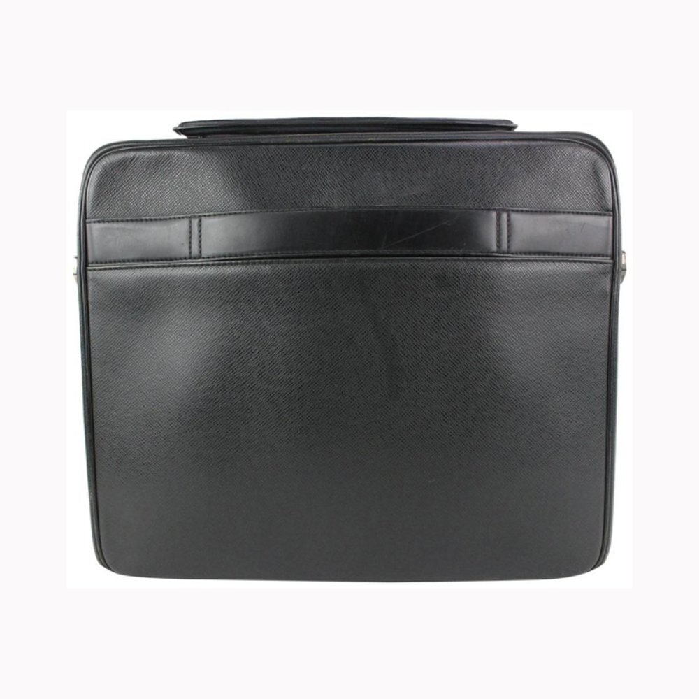 Louis Vuitton Black Taiga Leather Odessa Laptop Bag 917lv17